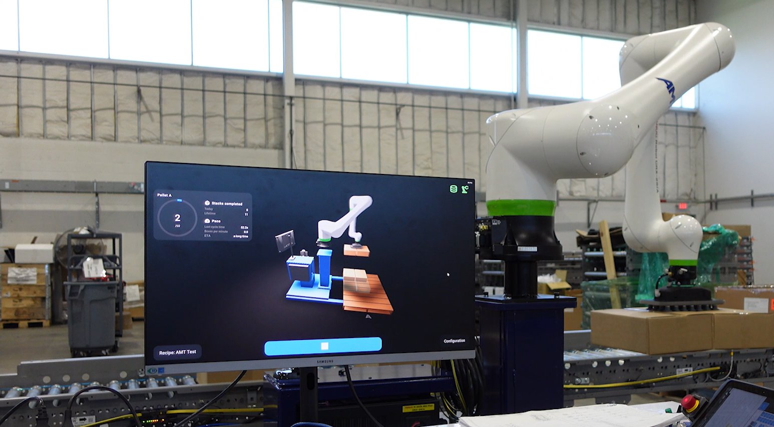 AMT FANUC CRX palletizer cobot