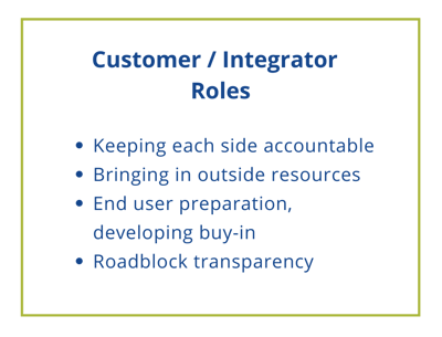 AMT Kelly Chalmers customer integrator roles