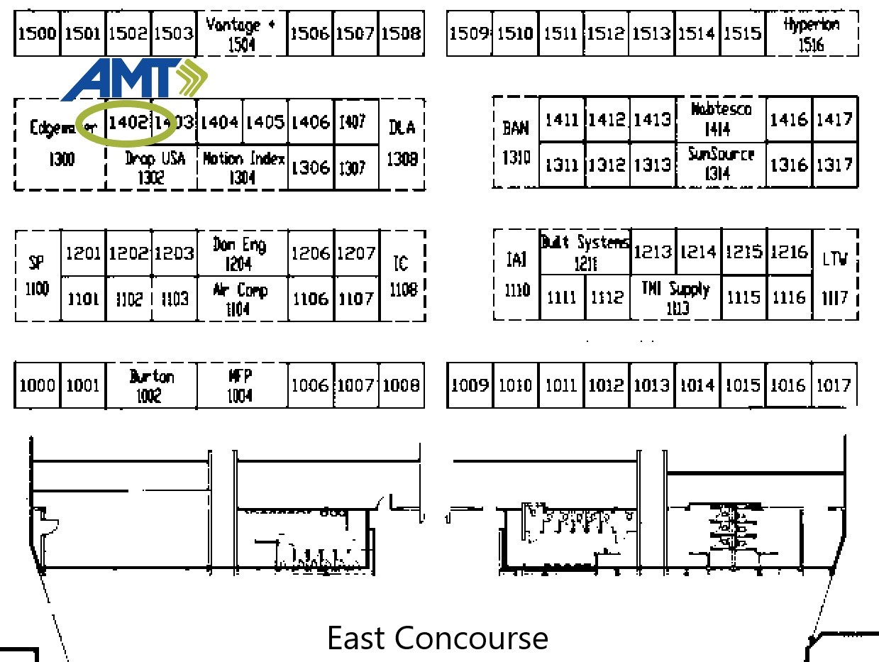 AMT Advanced Manufacturing Expo floor plan 2019 booth 1402